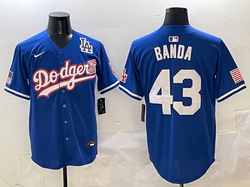 Men Los Angeles Dodgers #43 Banda Blue Second generation Joint Name Nike 2025 MLB Jersey style 8->los angeles dodgers->MLB Jersey